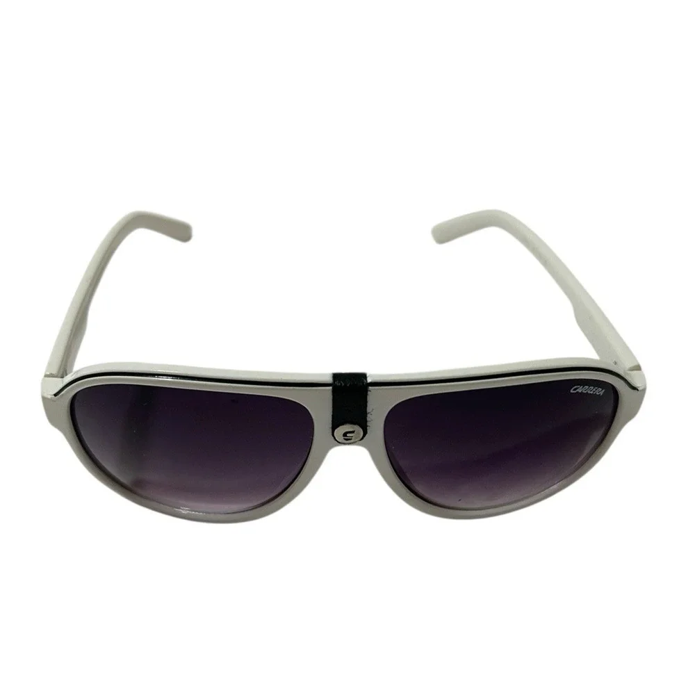 CARRERA Sunglasses CA501 58 18 -138 White Frame Made in Italy Purple Lenses Rare